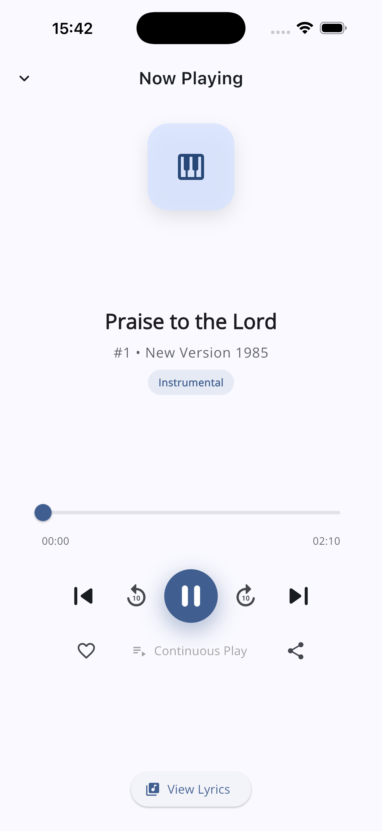 Now Playing screen